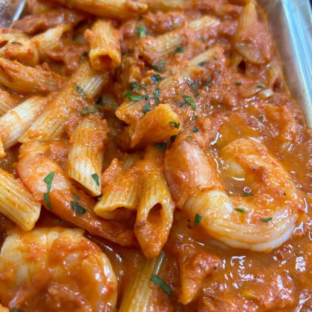 Shrimp a La Vodka.