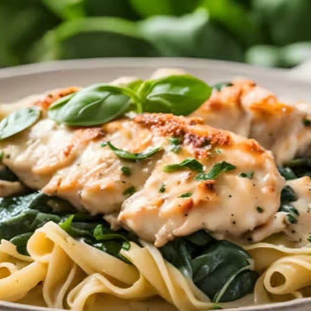 Chicken Florentine.